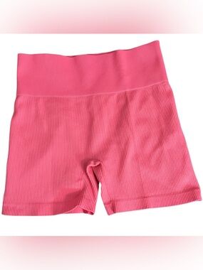 Colsie Ribbed Pink Bike Shorts Size Large